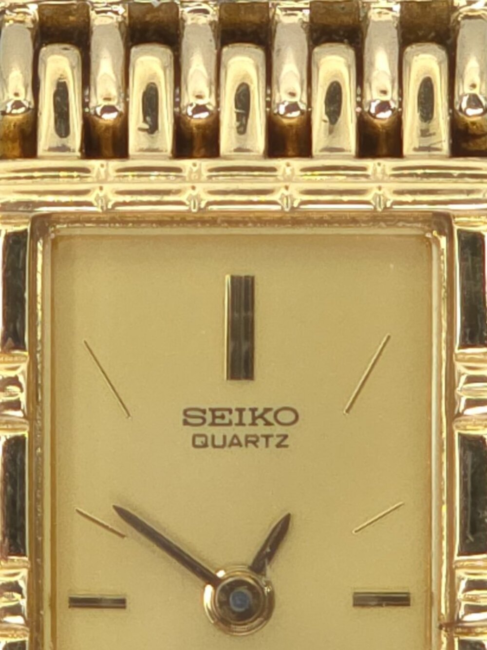Vtg Ladies Seiko Dress Watch Bamboo Style 2E20-6109 New Battery - Picture 6 of 13